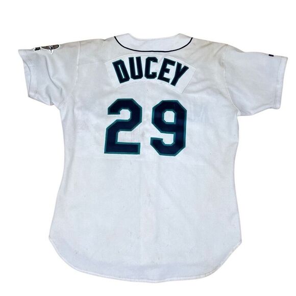 Vintage 90s Seattle Mariners Ducey Autographed Signed Jersey - Picture 7 of 11
